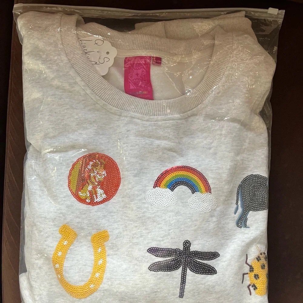 QUEEN OF SPARKLES Lucky Charm Icon Sweatshirt - NWT - XXL - Picture 2 of 3